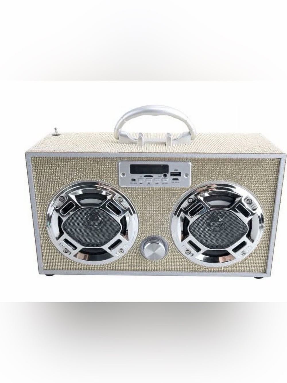 Portable Bluetooth Speaker with Twin Drivers - Bedazzled Rhinestone